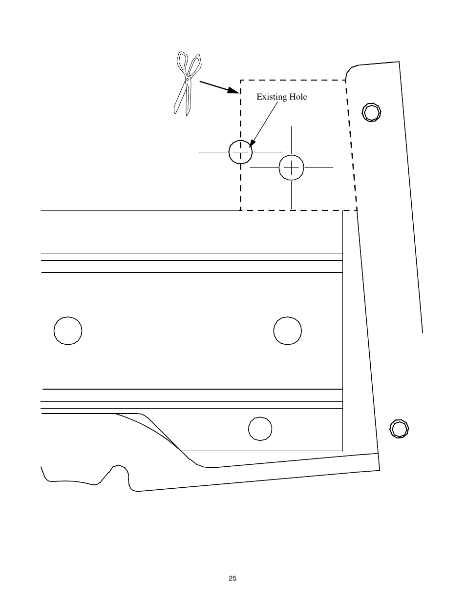 Rear frame template | Cub Cadet 190-002 User Manual | Page 25 / 28