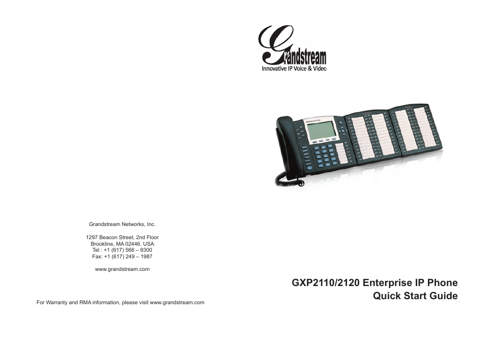 Grandstream GXP2110 User Manual | 22 pages