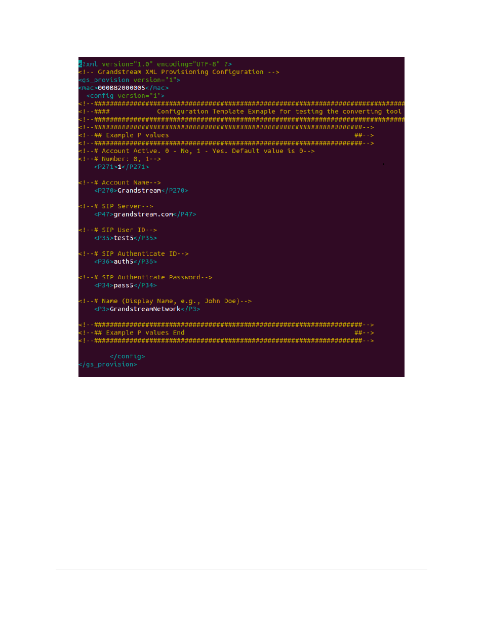 Grandstream XML Configuration File Generator v1.7 User Manual | Page 10 / 10