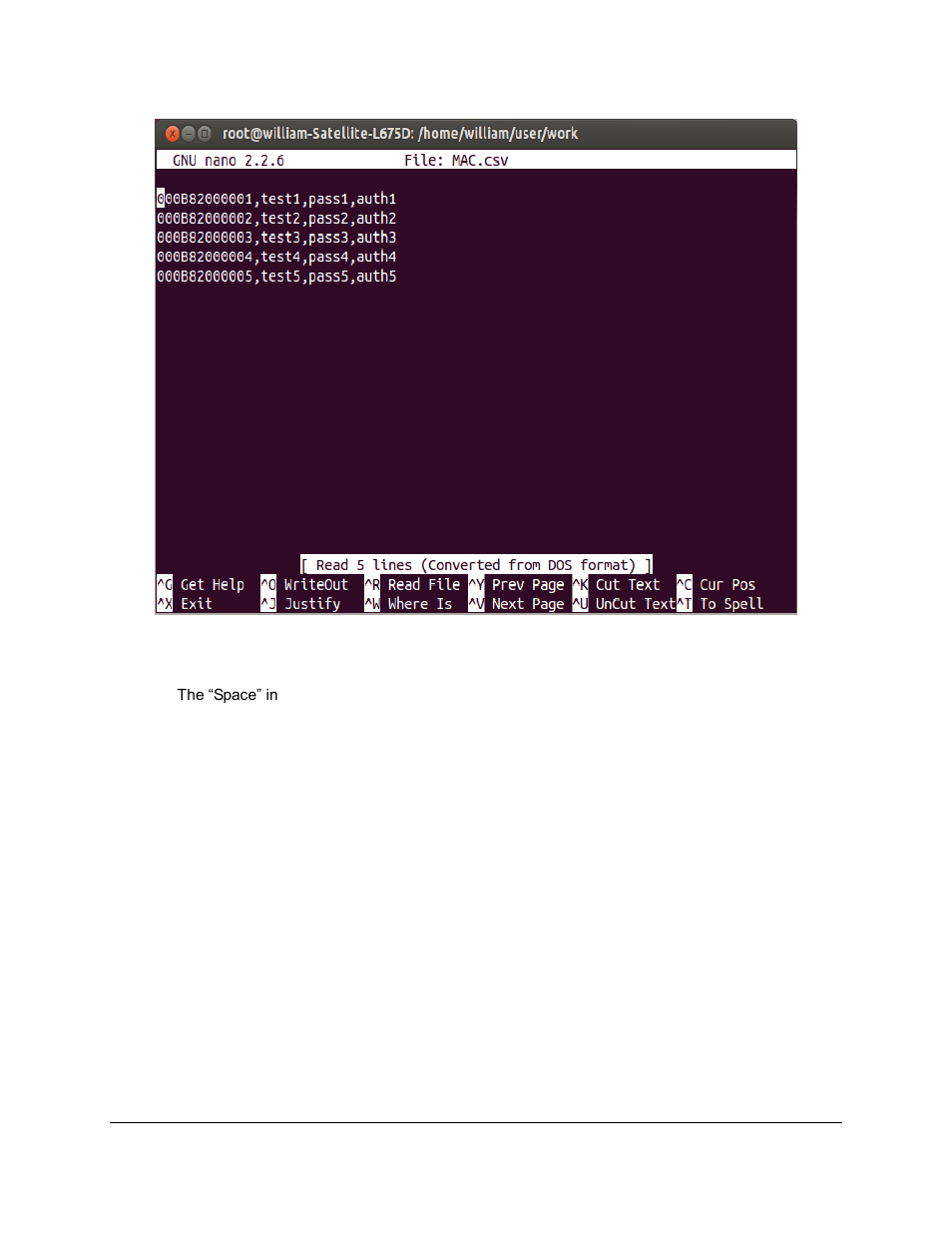 Figure 4: add necessary information into csv file | Grandstream XML Configuration File Generator v1.7 User Manual | Page 8 / 10