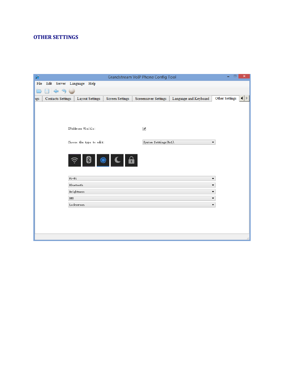 Other settings, Figure 8: other settings | Grandstream GXV3240 IP Multimedia Phone User Manual | Page 12 / 12