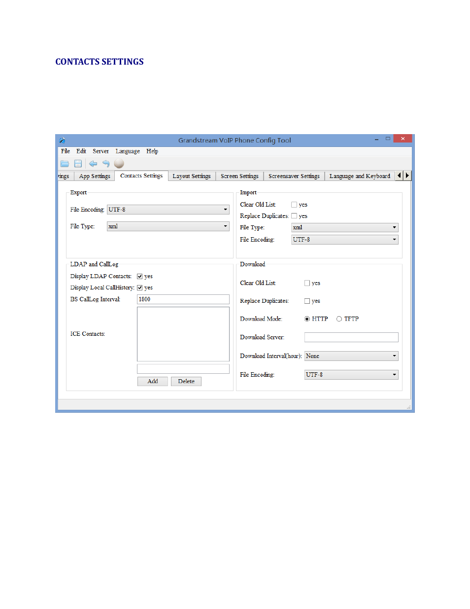 Contacts settings, Figure 4: contacts interface | Grandstream GXV3240 IP Multimedia Phone User Manual | Page 8 / 12