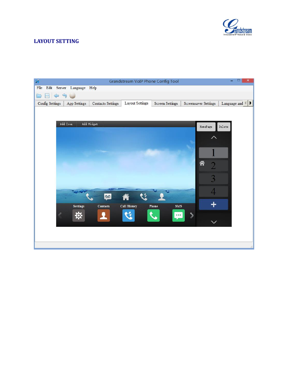 Layout setting, Figure 3: layout settings | Grandstream GXV3275 IP Multimedia Phone User Manual | Page 7 / 12