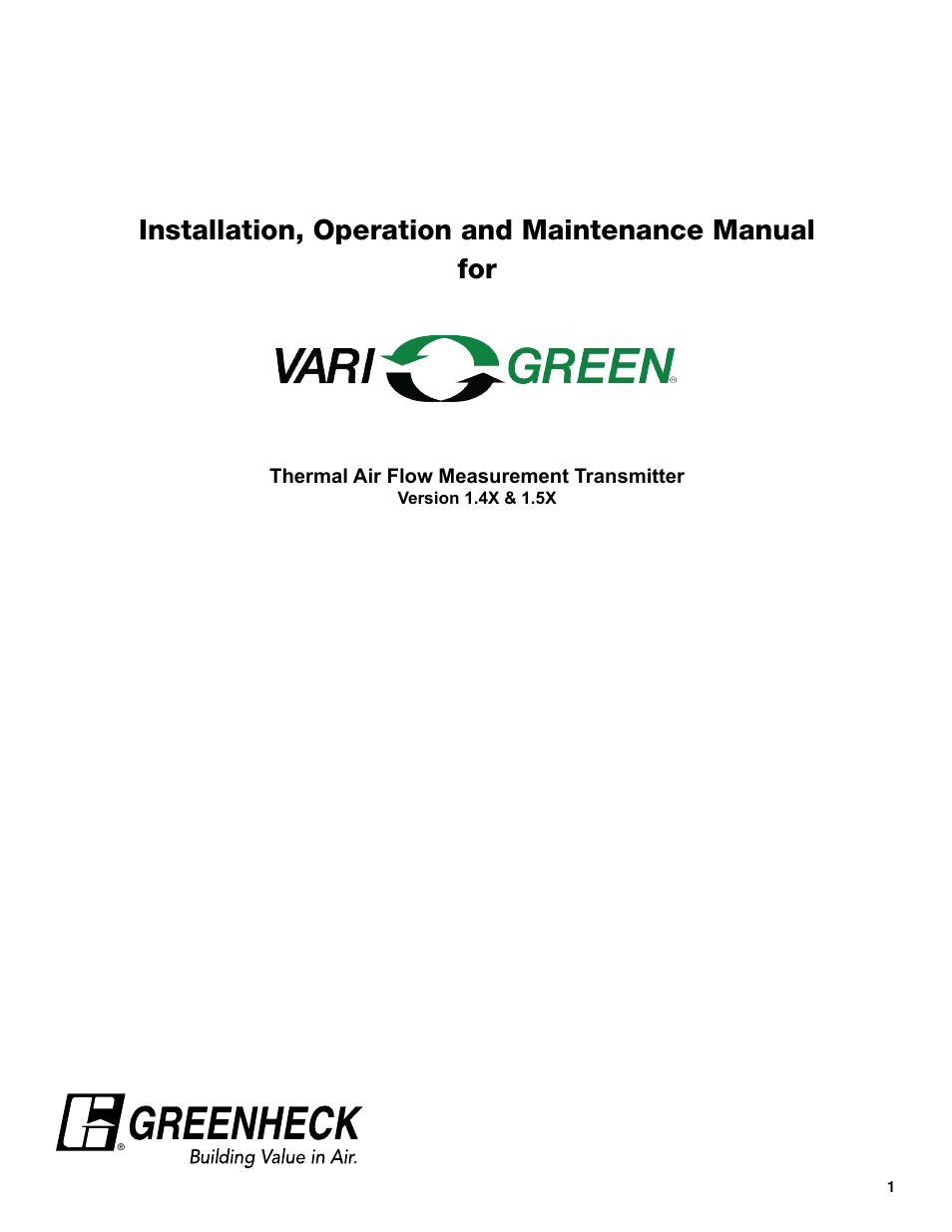 Greenheck AMD-xx-TD Transmitter User Manual | 35 pages