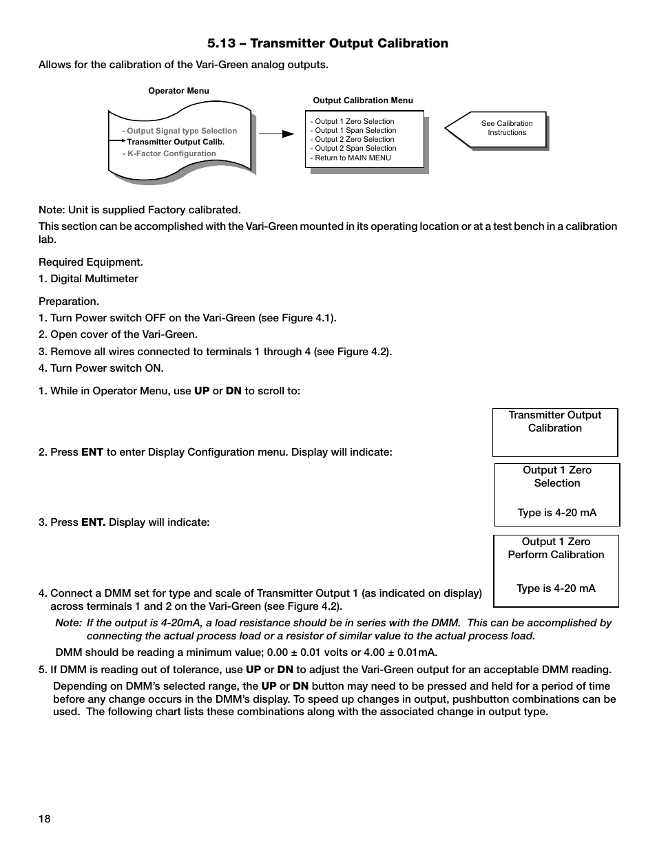 13 – transmitter output calibration | Greenheck AMD-xx-TD Transmitter User Manual | Page 18 / 35