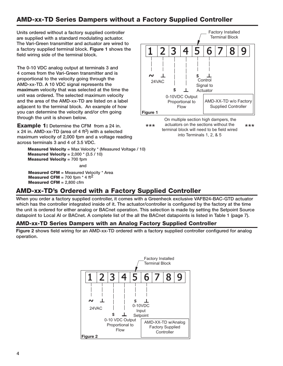 Greenheck AMD-xx-TD Series Dampers (478799 IOM). User Manual | Page 4 / 12