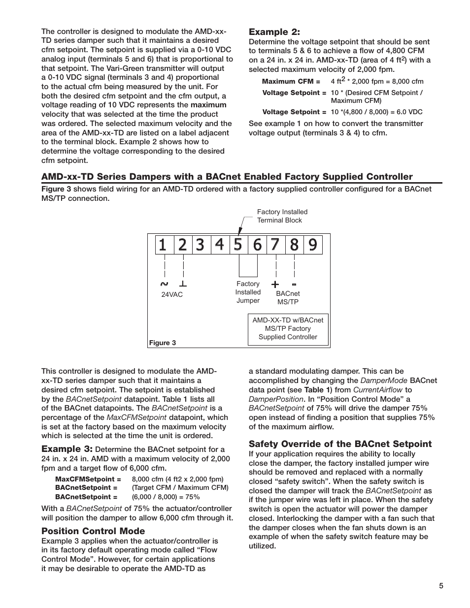 Greenheck AMD-xx-TD Series Dampers (478799 IOM). User Manual | Page 5 / 12