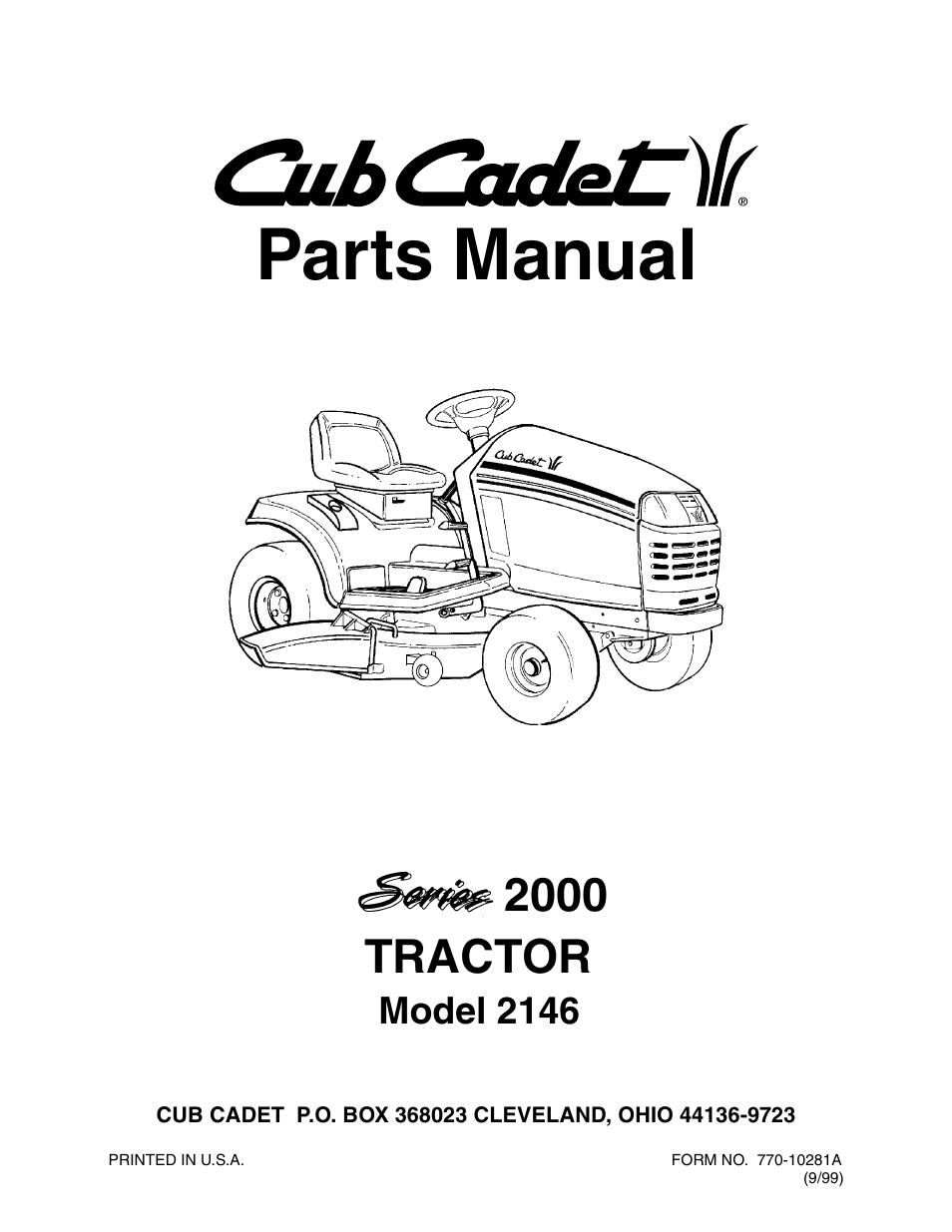 Cub Cadet 2146 User Manual | 48 pages