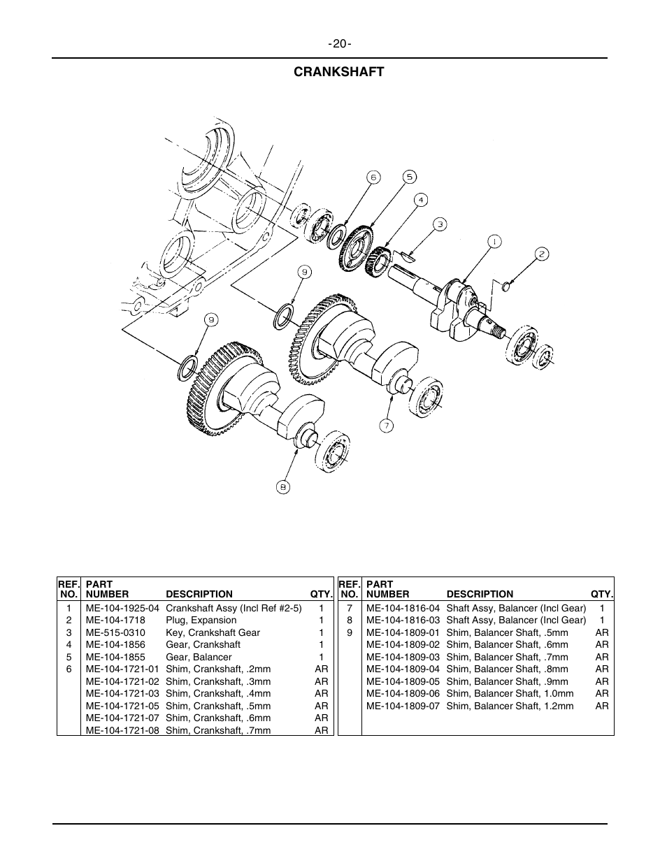 Crankshaft | Cub Cadet 2146 User Manual | Page 22 / 48