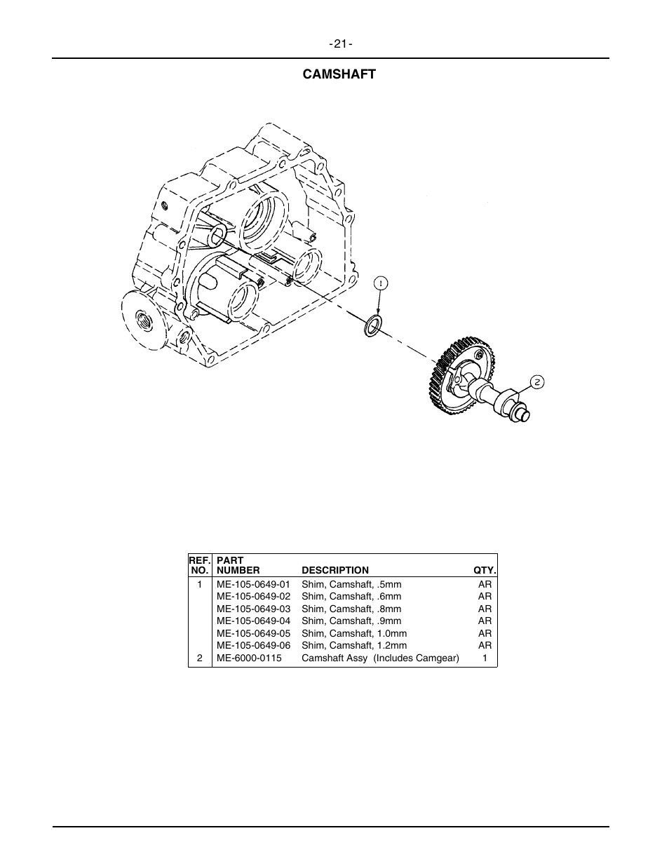 Camshaft | Cub Cadet 2146 User Manual | Page 23 / 48
