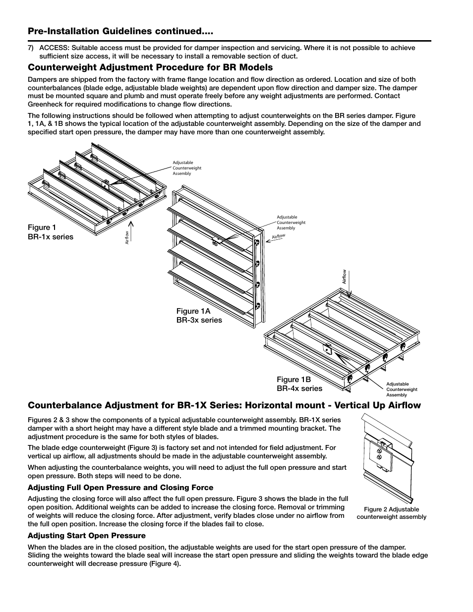 Greenheck BR Series - Counterweight Adjustment (469420) User Manual | Page 2 / 4