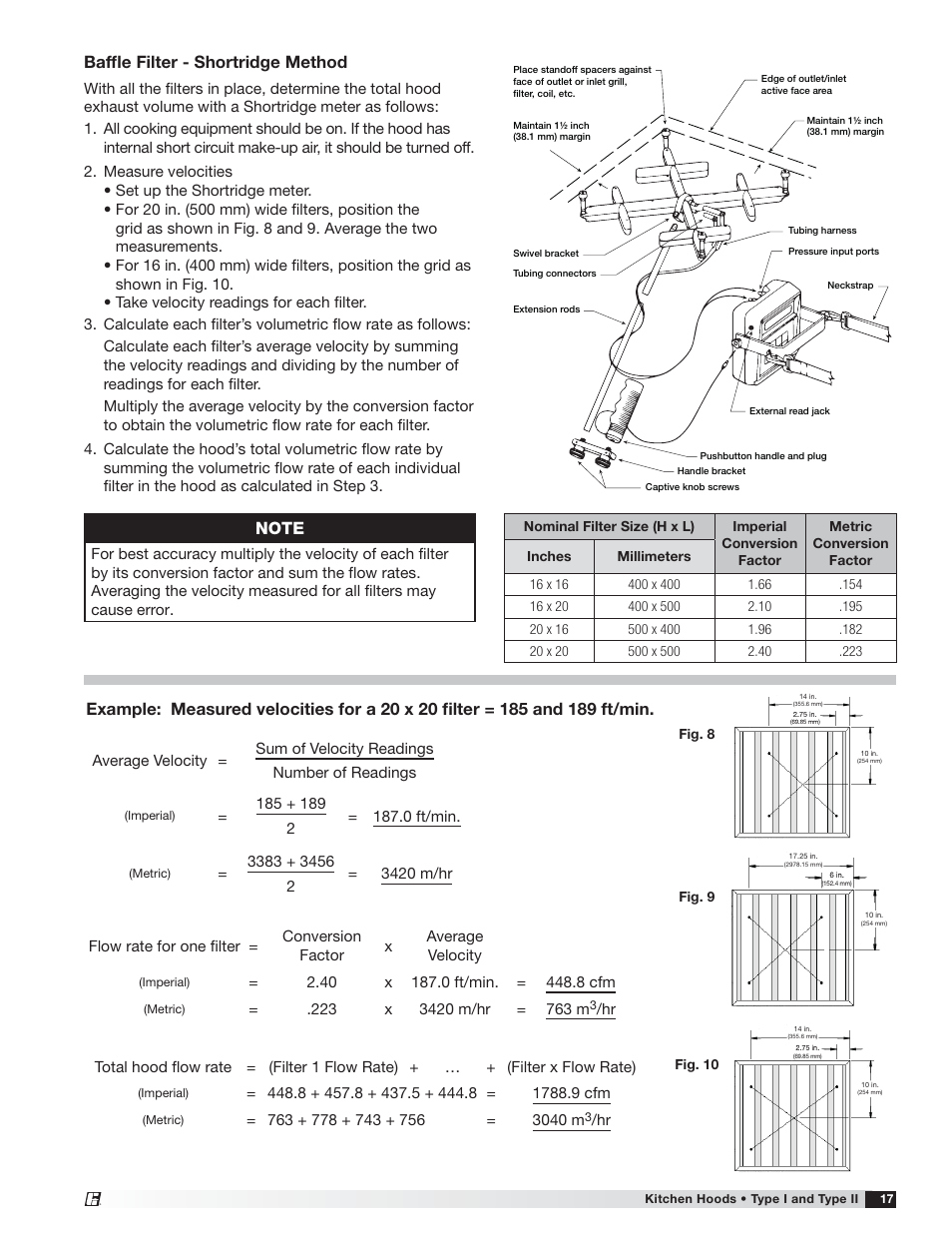 Bafﬂe filter - shortridge method | Greenheck Canopy Hoods (452413 IOM) User Manual | Page 17 / 36