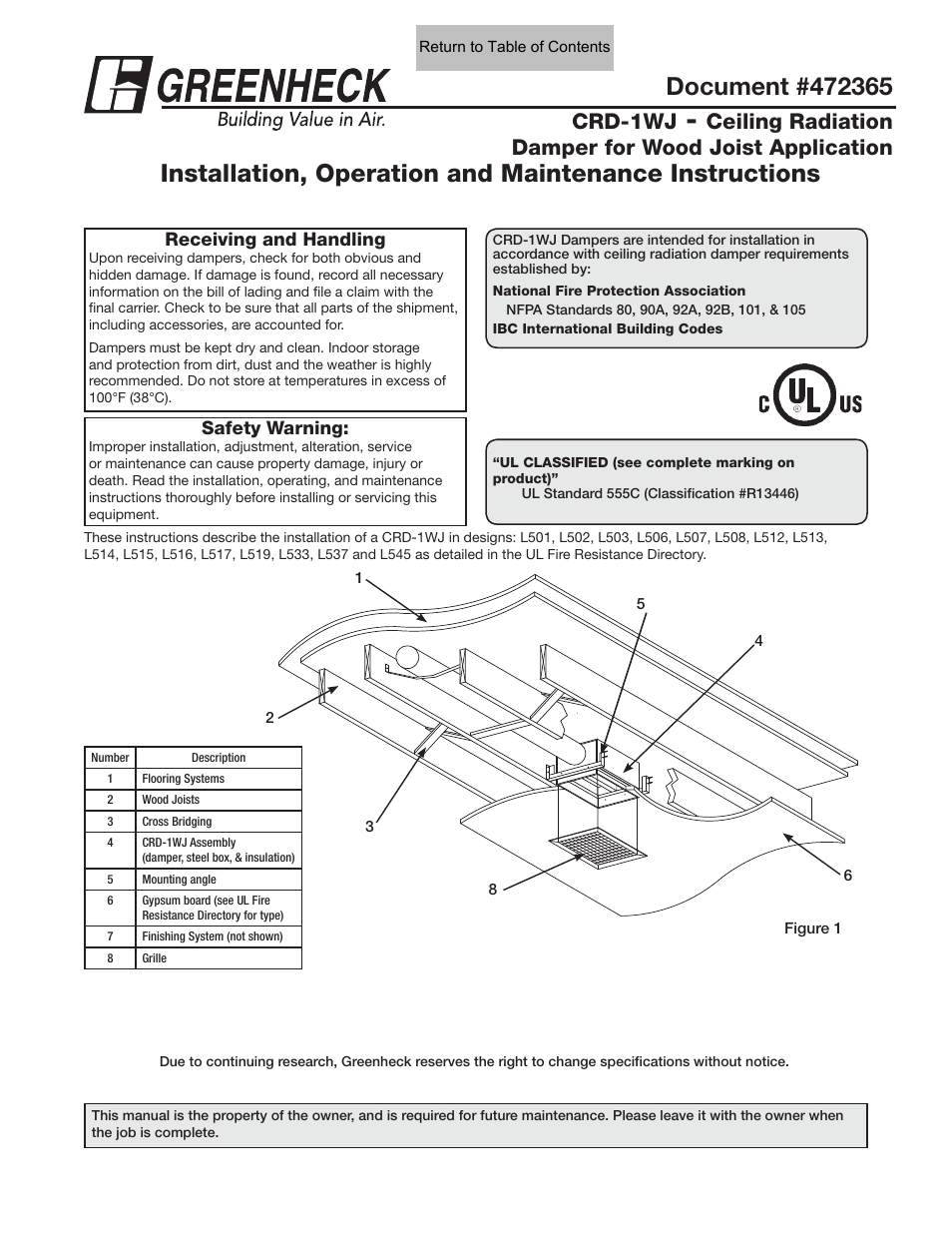 Crd-1wj | Greenheck Ceiling Radiation Dampers (826252) User Manual | Page 14 / 32