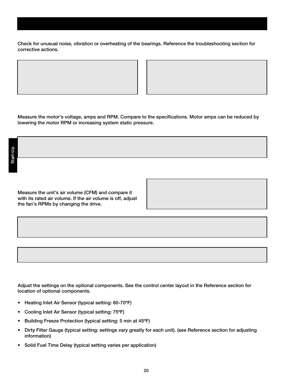 Start-up - blower | Greenheck DG / DGX with Direct Spark (464043 IOM) (Pre-2008) User Manual | Page 20 / 48