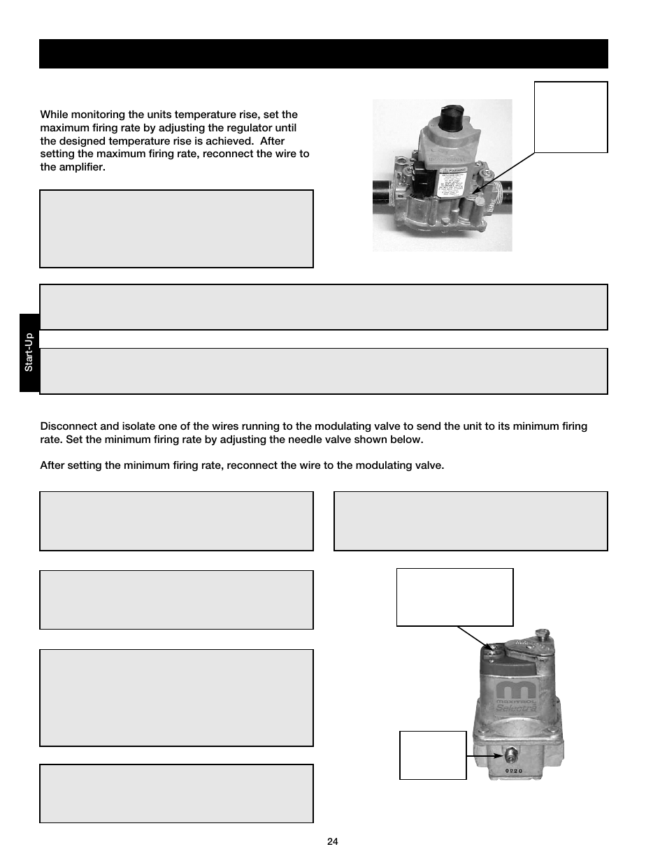 Start-up - direct gas | Greenheck DG / DGX with Direct Spark (464043 IOM) (Pre-2008) User Manual | Page 24 / 48