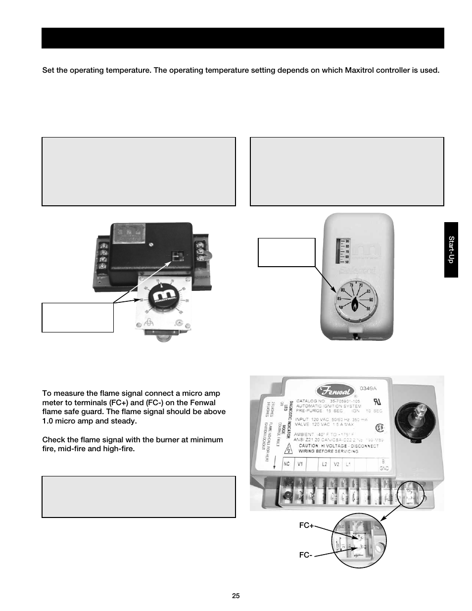 Start-up - direct gas, Maxitrol series 14, Maxitrol series 44 | Greenheck DG / DGX with Direct Spark (464043 IOM) (Pre-2008) User Manual | Page 25 / 48