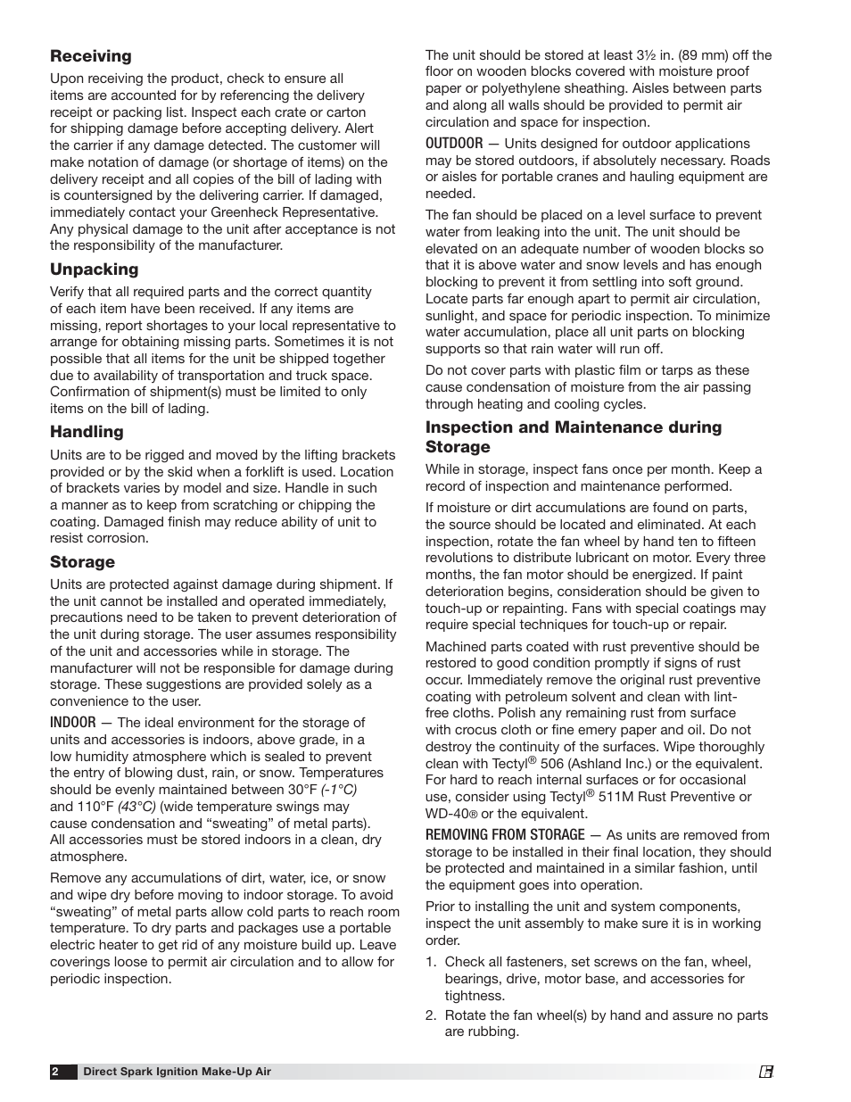 Greenheck DG / DGX with Direct Spark (470652) User Manual | Page 2 / 40