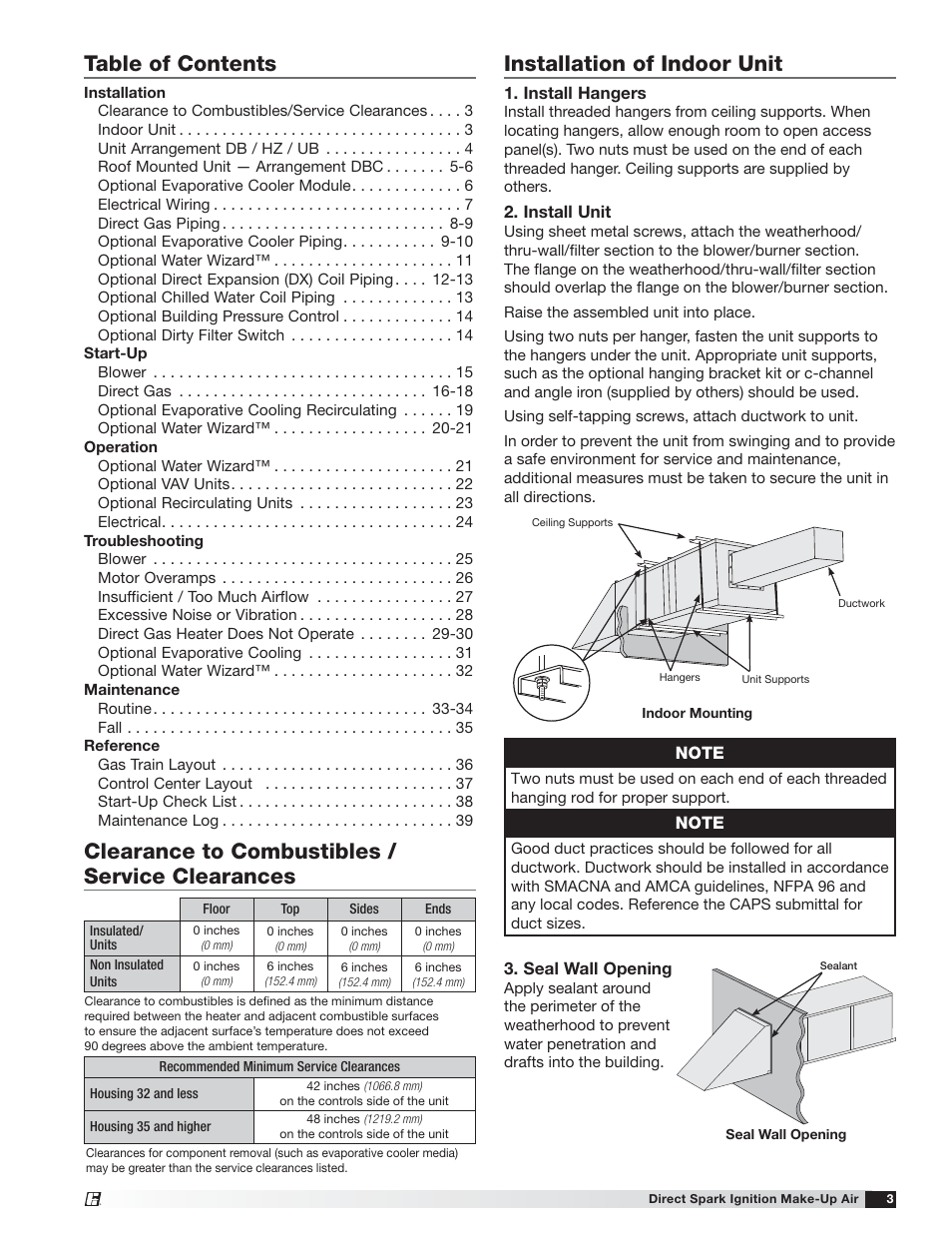 Greenheck DG / DGX with Direct Spark (470652) User Manual | Page 3 / 40