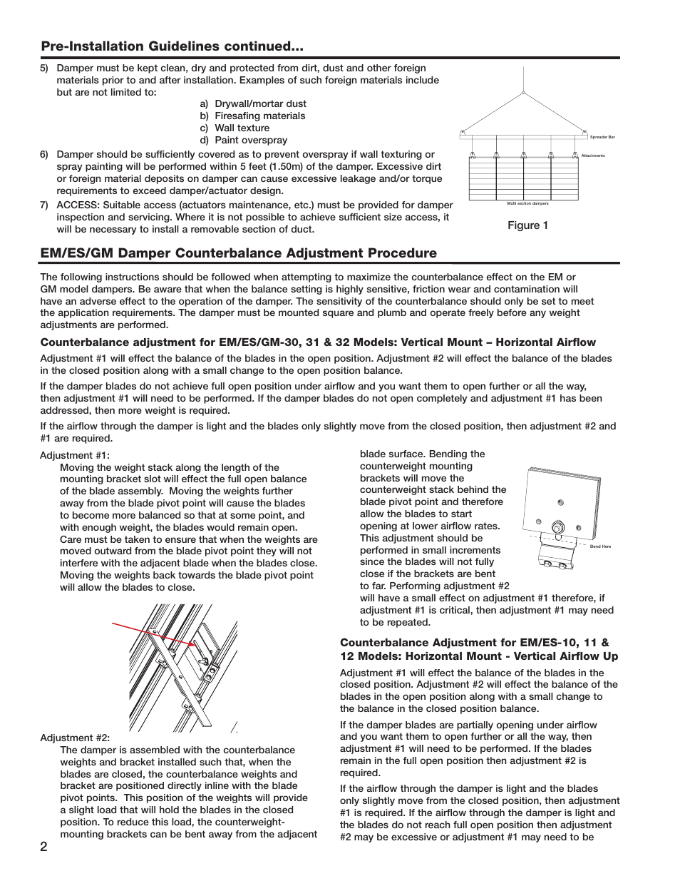 Pre-installation guidelines continued | Greenheck EM Series (468391) User Manual | Page 2 / 4