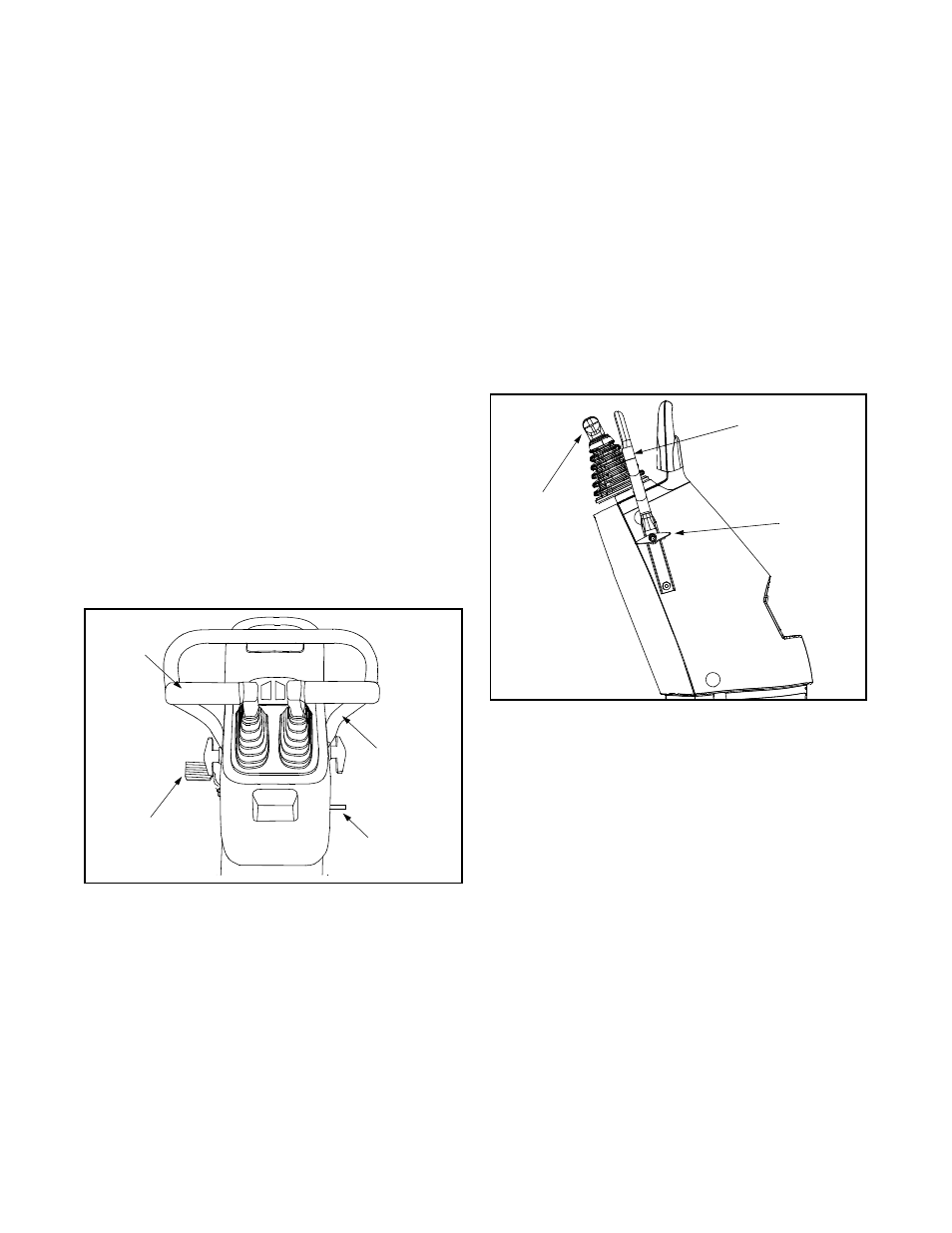 Brake pedal and parking brake pedal, Parking brake pedal, Drive handles | Speed control bar | Cub Cadet 365 User Manual | Page 9 / 56