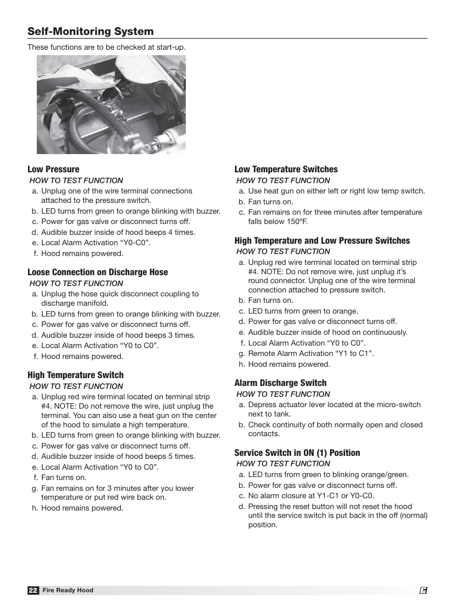 Self-monitoring system | Greenheck Fire Ready Hood - GRRS User Manual | Page 22 / 28