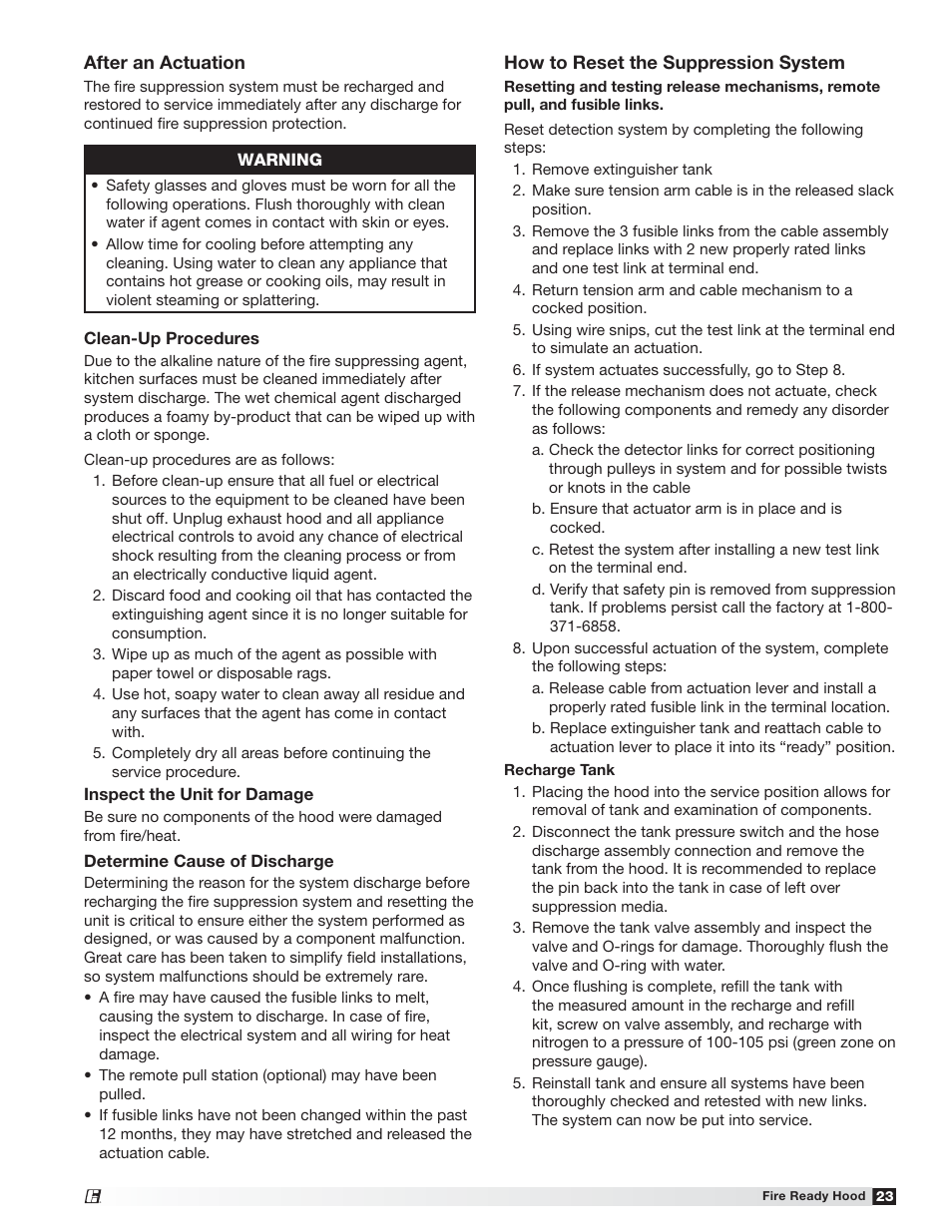 Greenheck Fire Ready Hood - GRRS User Manual | Page 23 / 28