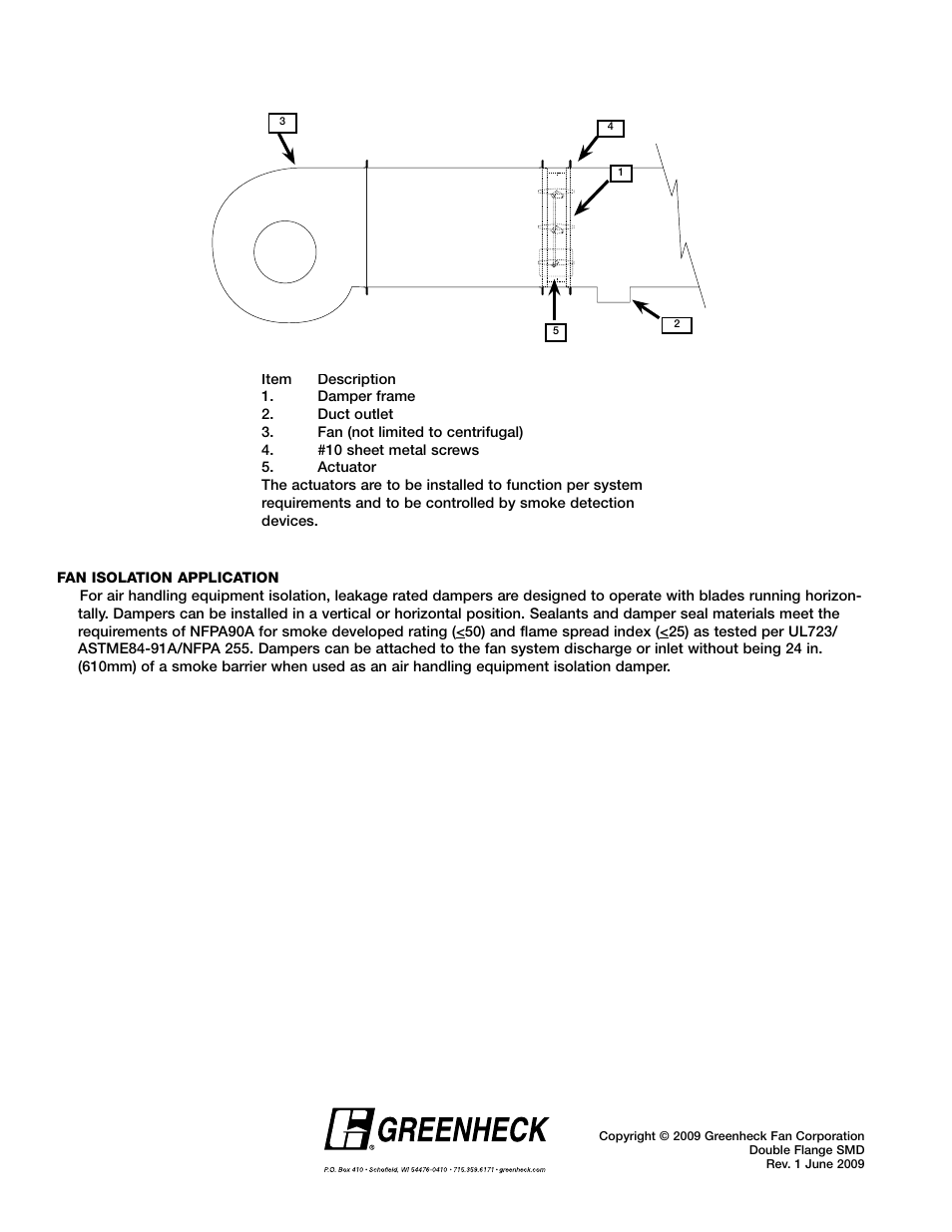 Greenheck Flange Mounted (472664) User Manual | Page 2 / 2