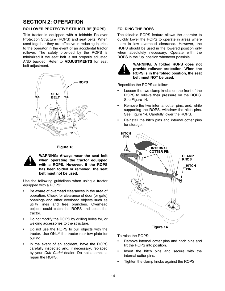 Cub Cadet SERIES 5000 5252 User Manual | Page 14 / 48