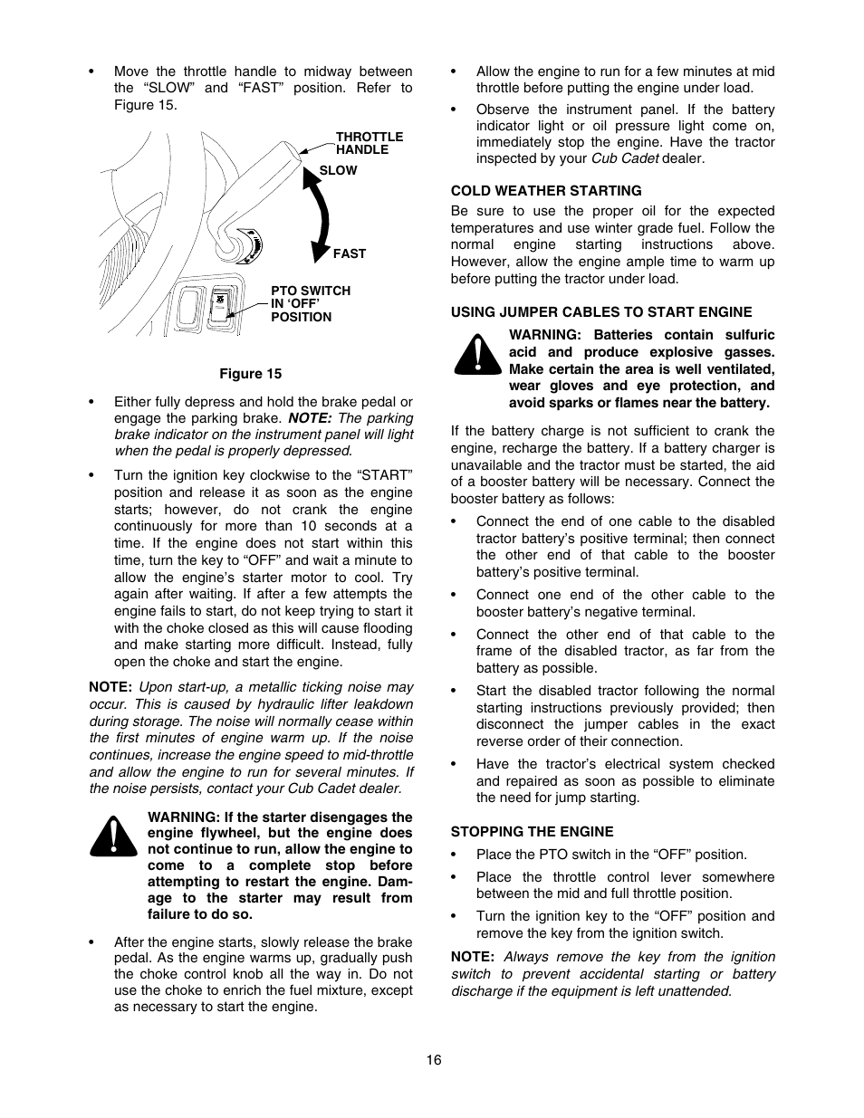 Cub Cadet SERIES 5000 5252 User Manual | Page 16 / 48