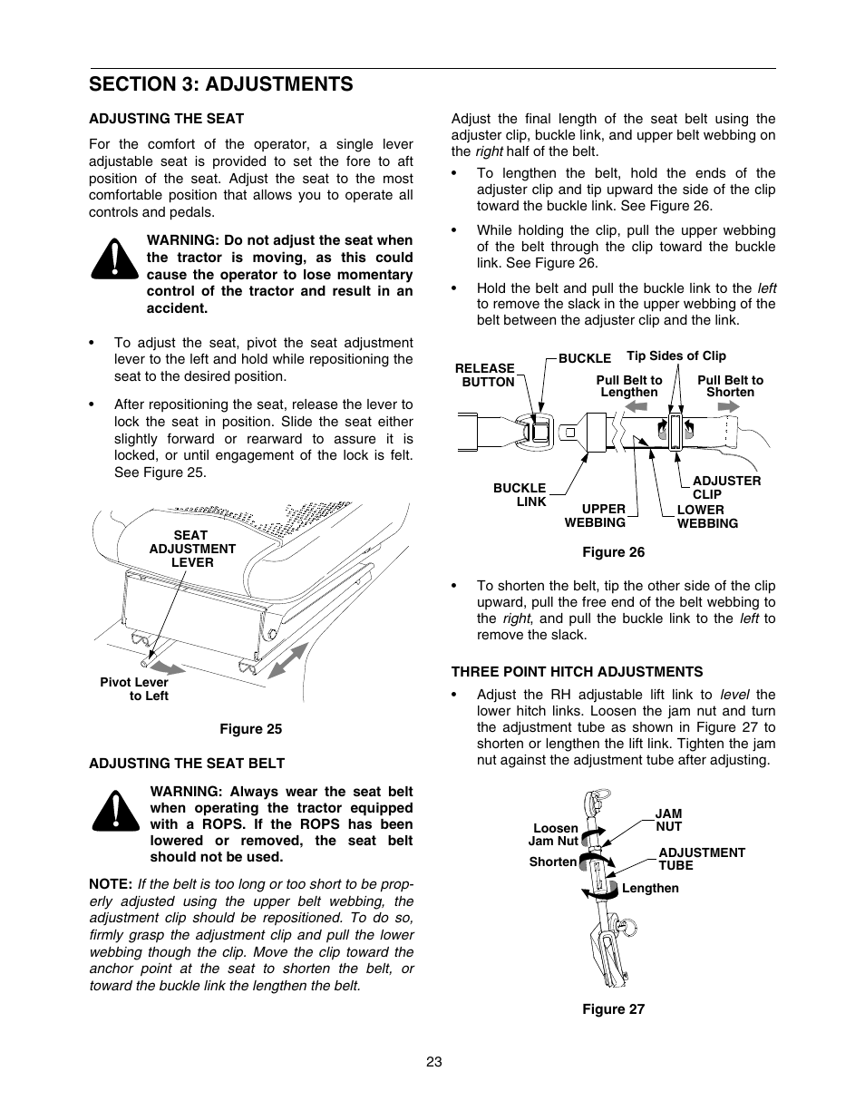 Cub Cadet SERIES 5000 5252 User Manual | Page 23 / 48