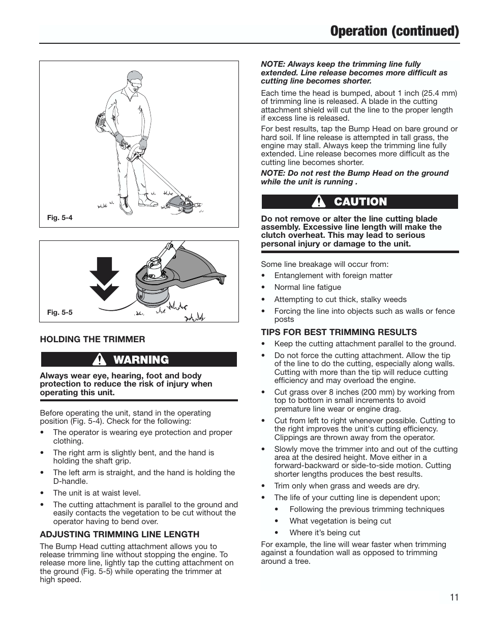 Operation (continued) | Cub Cadet CC3000 User Manual | Page 11 / 60