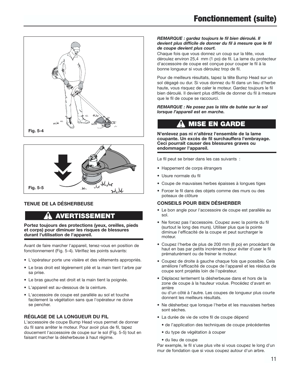 Fonctionnement (suite) | Cub Cadet CC3000 User Manual | Page 31 / 60