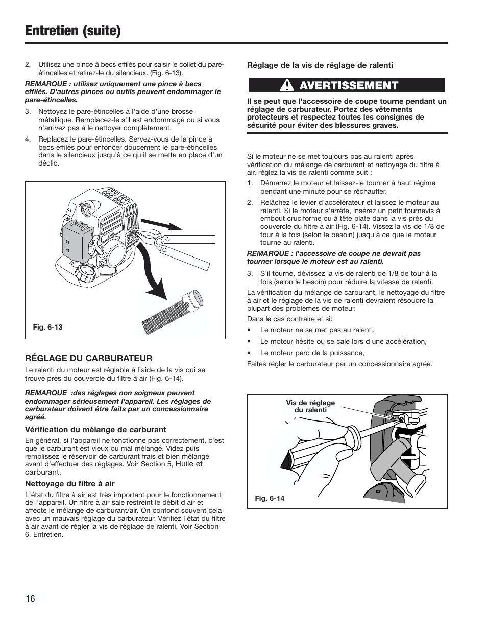 Entretien (suite) | Cub Cadet CC3000 User Manual | Page 36 / 60