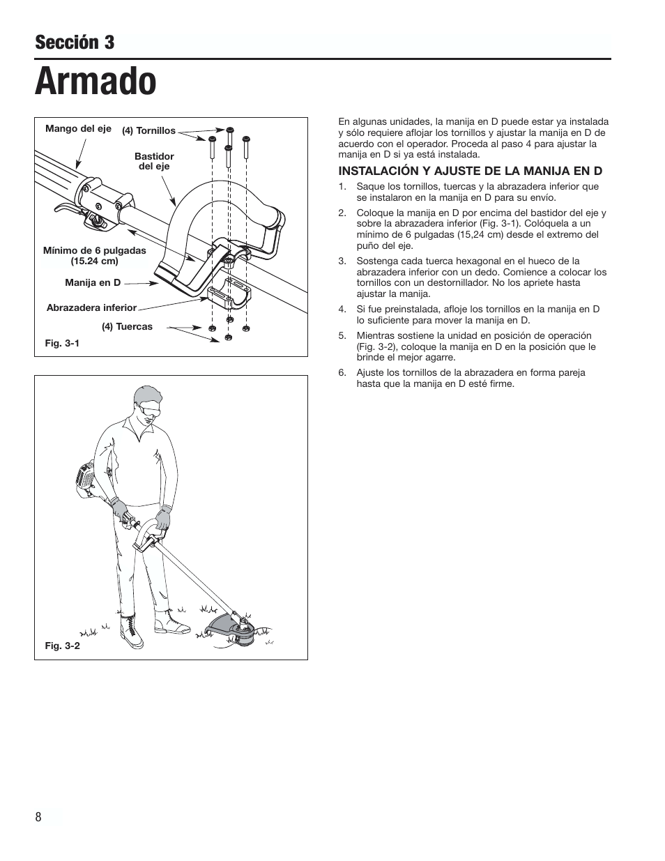 Armado, Sección 3 | Cub Cadet CC3000 User Manual | Page 48 / 60
