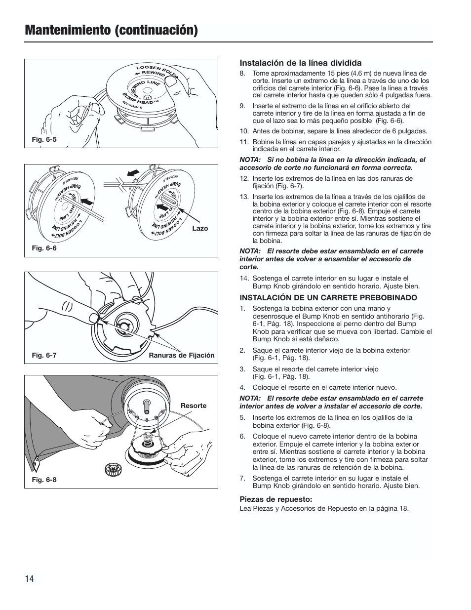 Mantenimiento (continuación) | Cub Cadet CC3000 User Manual | Page 54 / 60