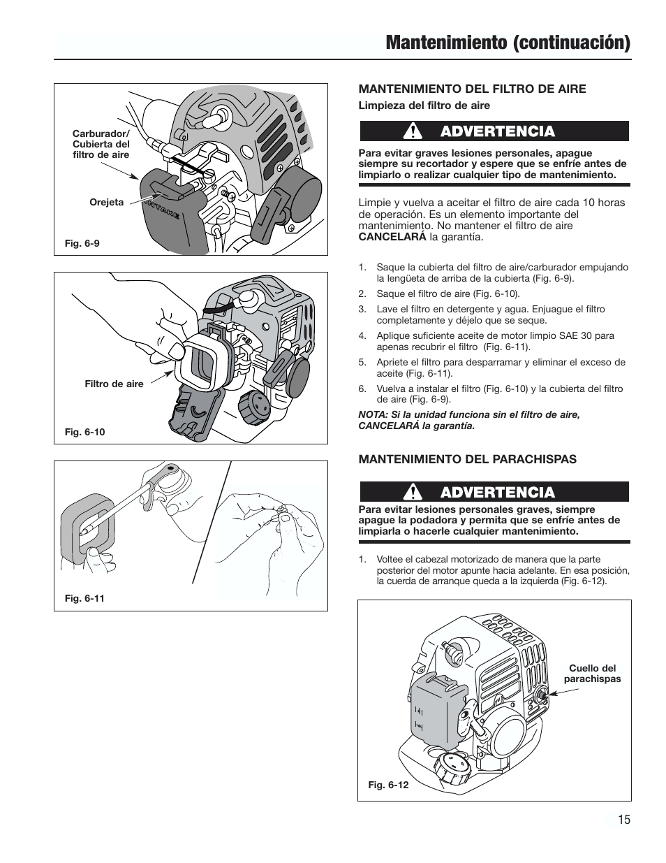 Mantenimiento (continuación) | Cub Cadet CC3000 User Manual | Page 55 / 60
