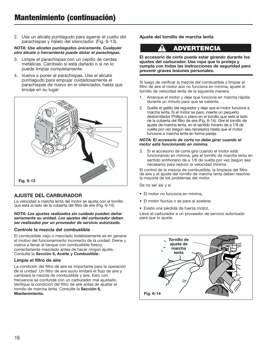 Mantenimiento (continuación) | Cub Cadet CC3000 User Manual | Page 56 / 60