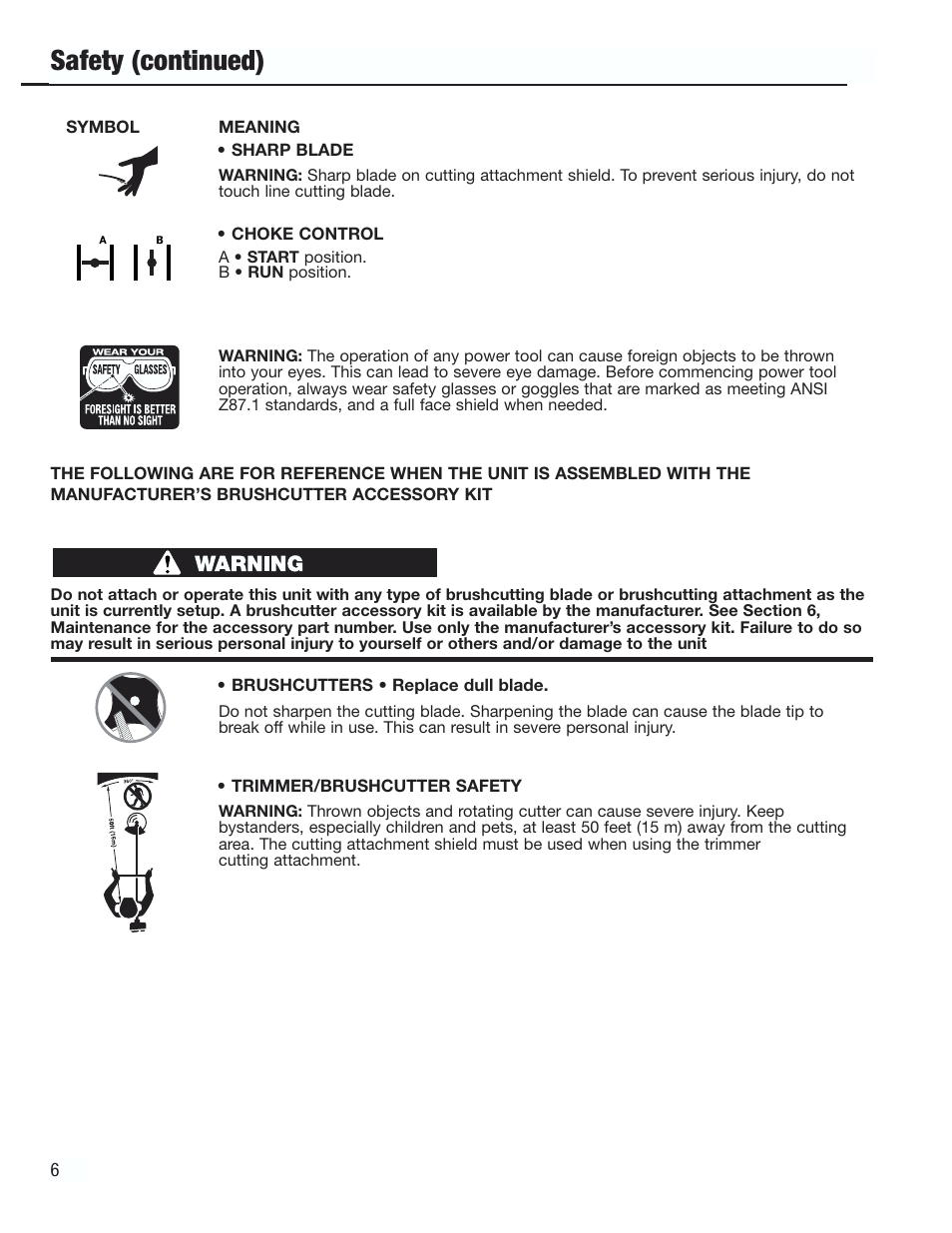 Safety (continued) | Cub Cadet CC3000 User Manual | Page 6 / 60