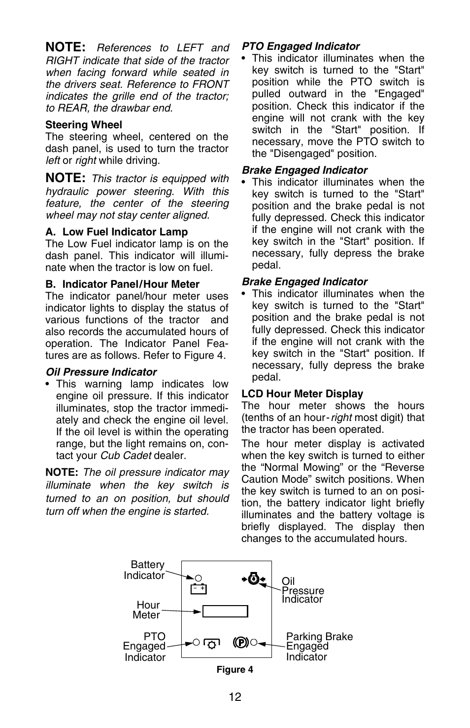 Cub Cadet SERIES 3000 GT 3200 User Manual | Page 12 / 44