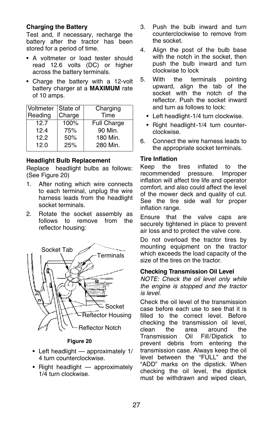 Cub Cadet SERIES 3000 GT 3200 User Manual | Page 27 / 44