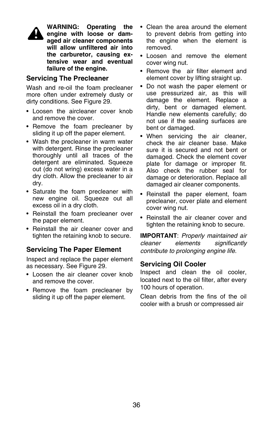 Cub Cadet SERIES 3000 GT 3200 User Manual | Page 36 / 44