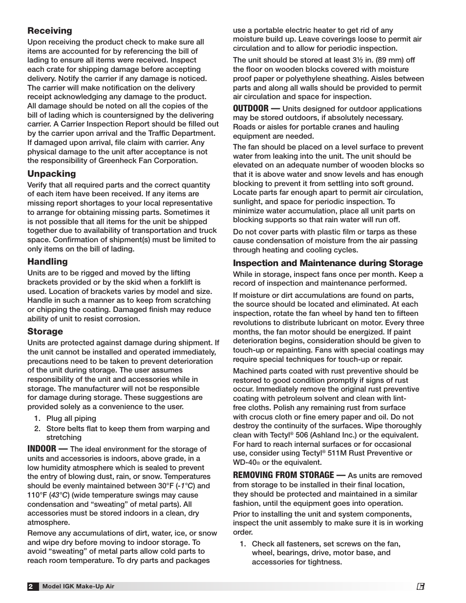 Greenheck IGK (472084) User Manual | Page 2 / 24