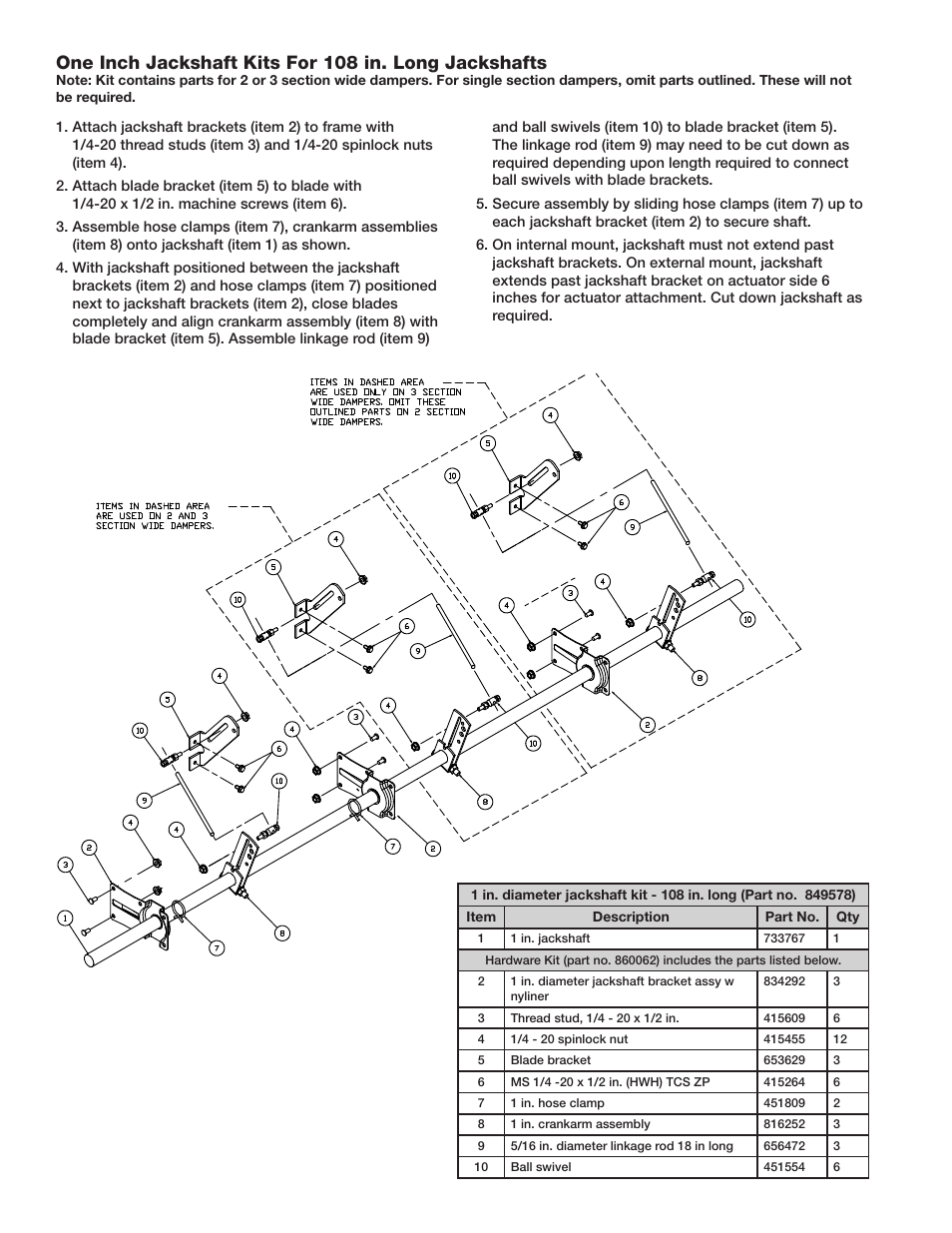 Greenheck Jackshafting Kits (474210) User Manual | Page 4 / 8