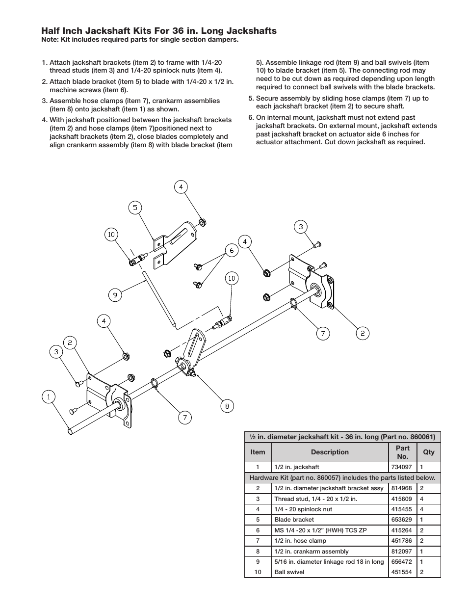 Greenheck Jackshafting Kits (474210) User Manual | Page 5 / 8