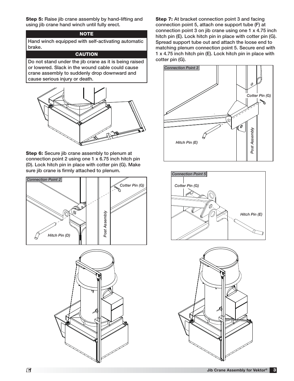 Greenheck Jib Crane Assembly Instructions for Vektor (472081) User Manual | Page 3 / 4