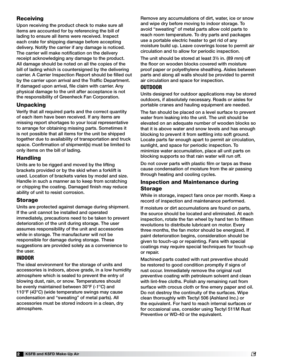 Greenheck KSFB / KSFD (463556) User Manual | Page 2 / 8