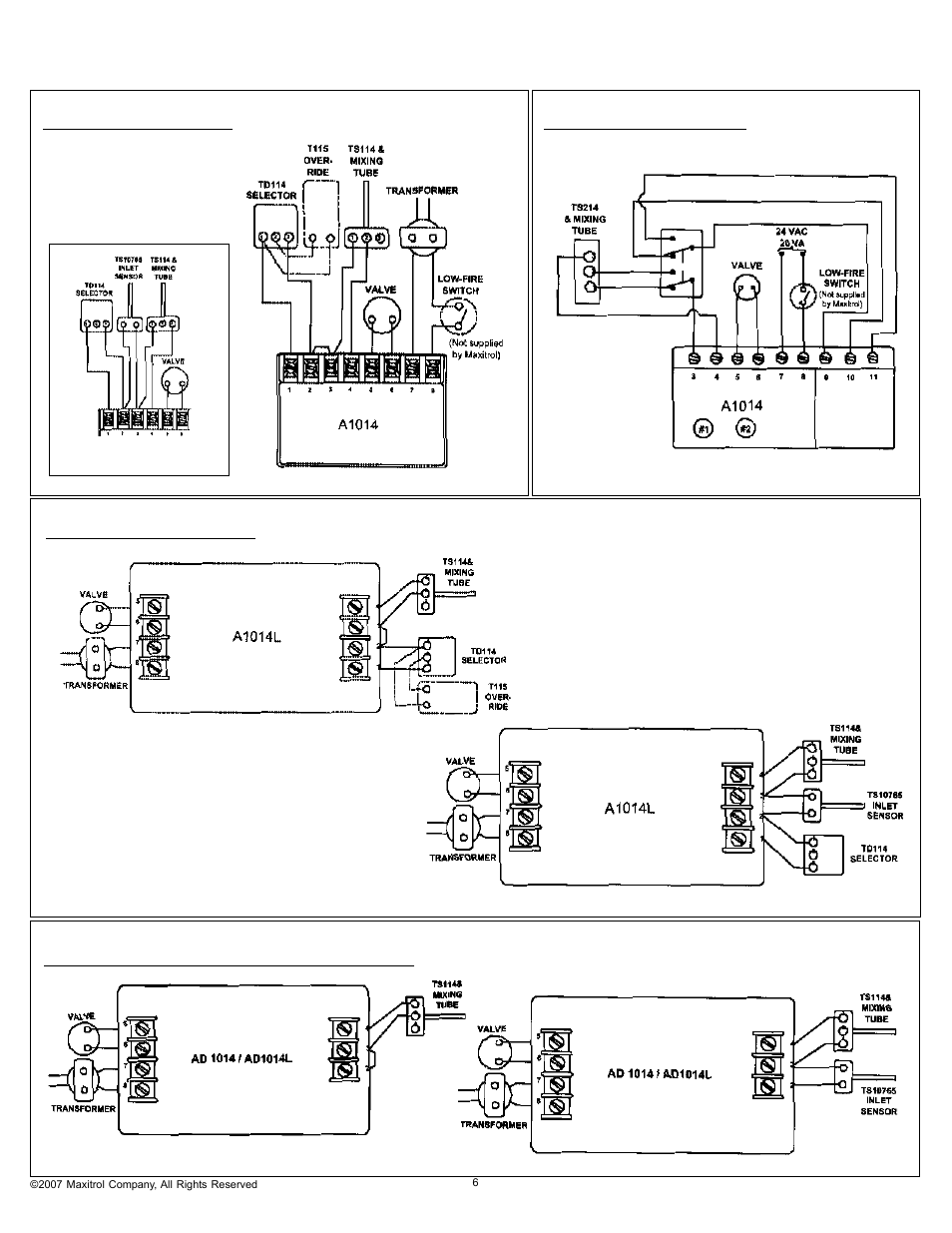 Wiring diagrams | Greenheck Maxitrol Series 14 User Manual | Page 6 / 8