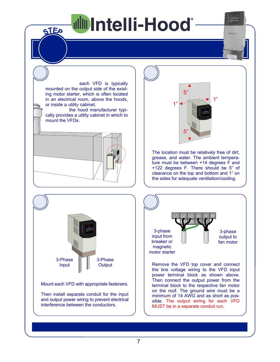Install variable frequency drive | Greenheck Melink IH3 Installation User Manual | Page 7 / 39