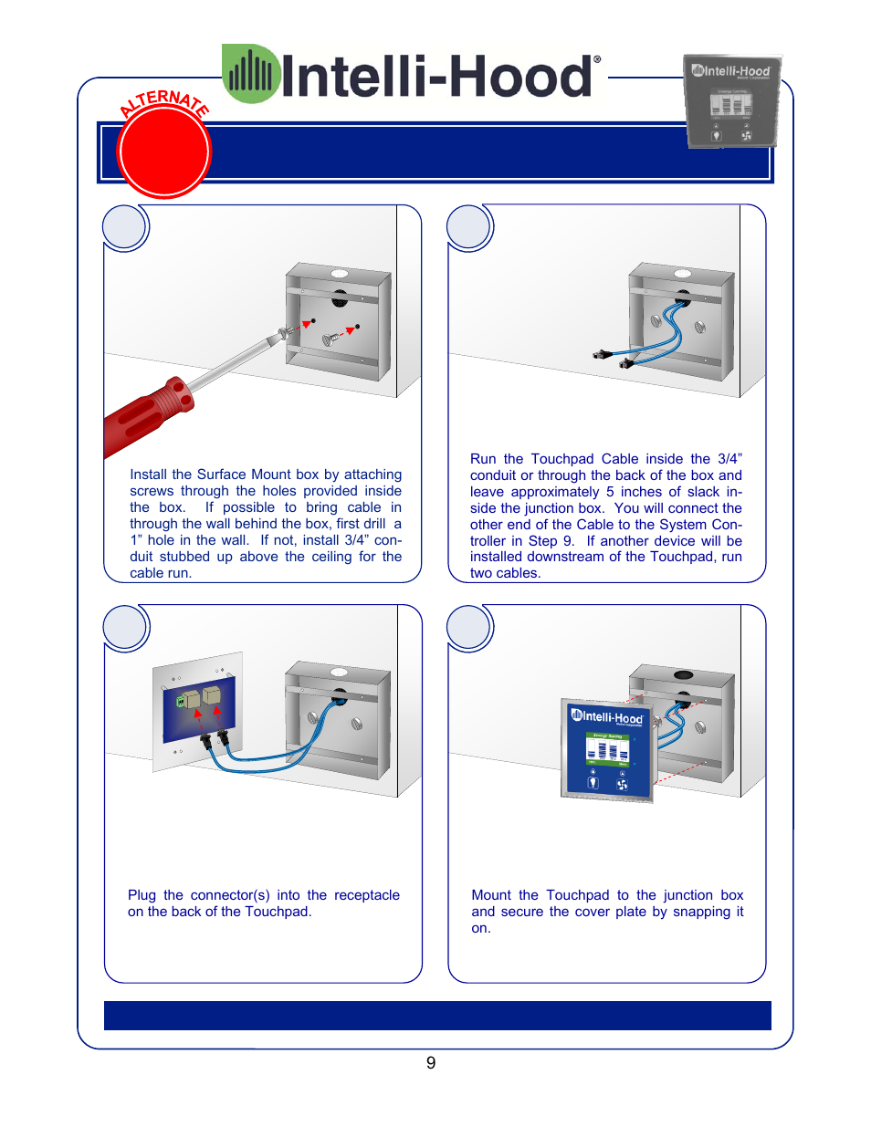 Install touchpad | Greenheck Melink IH3 Installation User Manual | Page 9 / 39