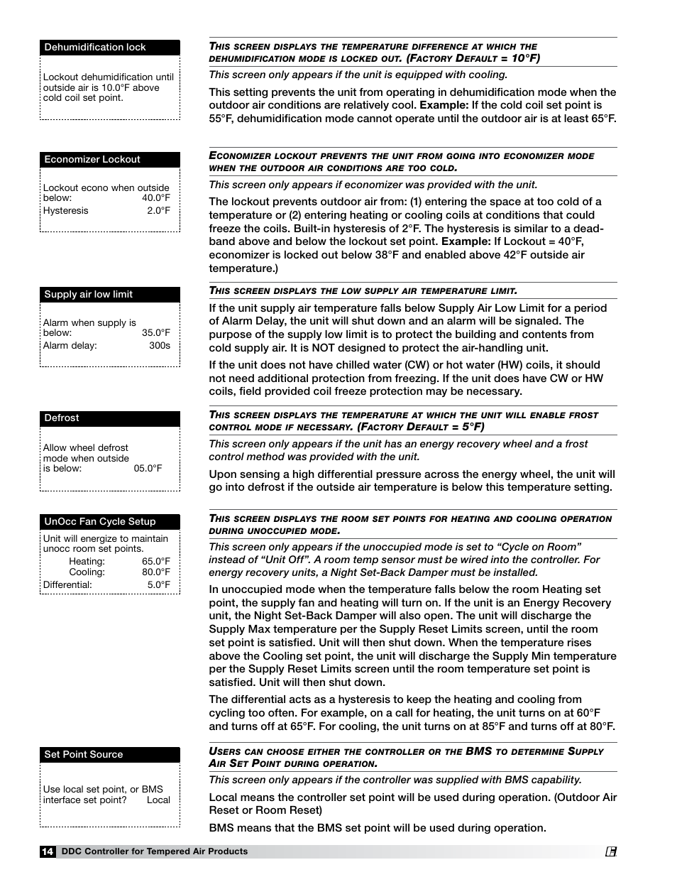 Greenheck Microprocessor Controller (474706 IOM) TAP v1.04 June 2011 (ERCH, ERH, APEX, VER, ERT) User Manual | Page 14 / 32